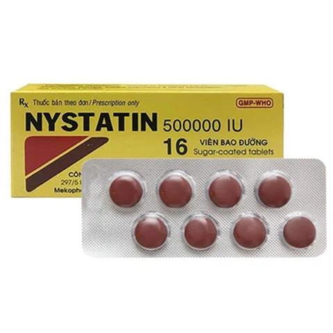 Nystatin 500.000 IU đn hộp 16 viên