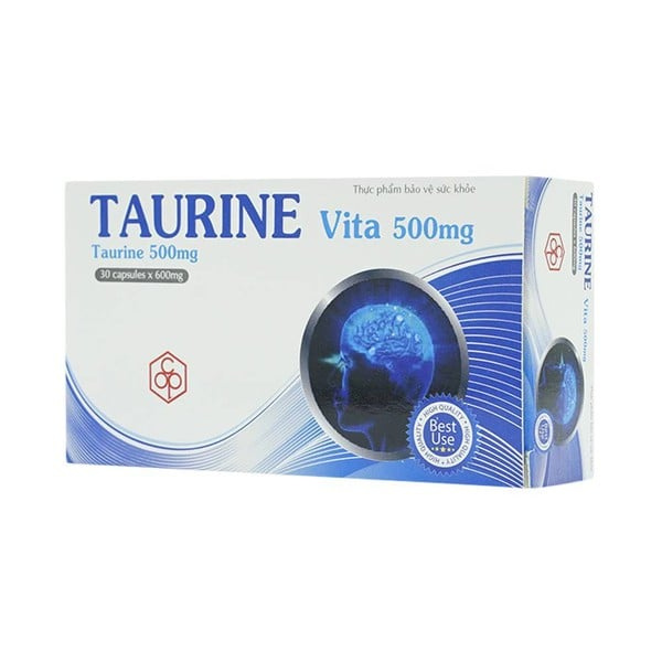 Taurine vita 500mg hộp 30 viên