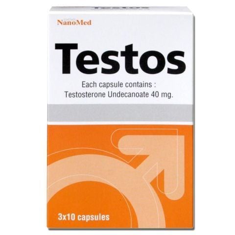 Testos 40mg NanoMed - Thuốc tăng cường Testosterone ở nam hộp 30 viên