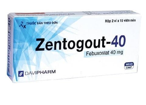 Zentogout 40mg hộp 20 viên