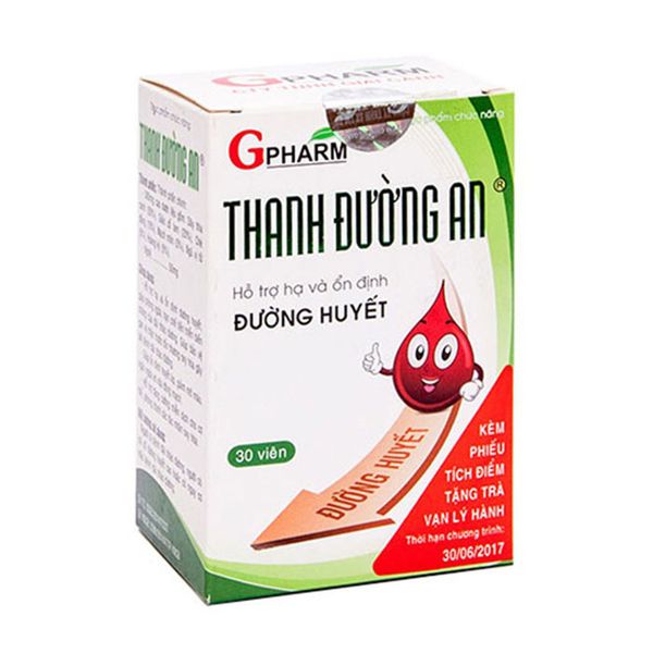 Viên uống Thanh Đường An Gpharm hỗ trợ hạ và ổn định đường huyết hộp 30 viên