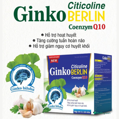 New Ginko Berlin Citicolin Coenzym Q10 hộp 100 viên