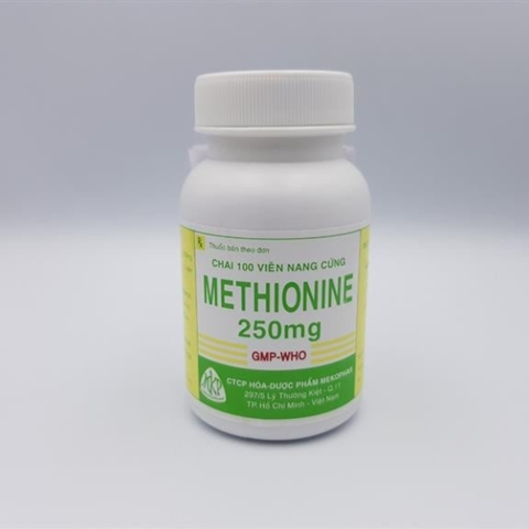 Methionin 250mg mkp chai 100 viên