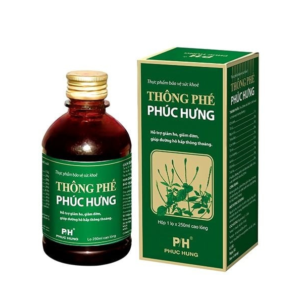 Thông phế Phúc Hưng giúp giảm ho, giảm đờm, giảm đau rát họng chai 250ml