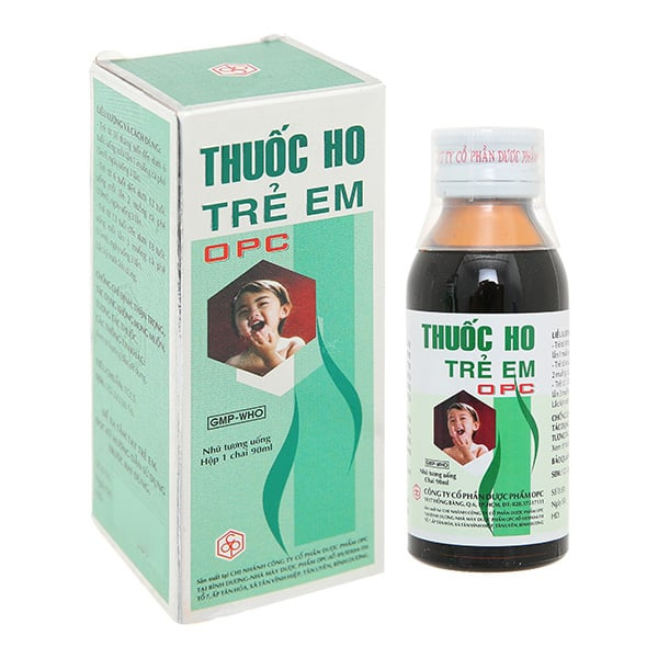 Thuốc ho trẻ em OPC trị ho đờm, đau họng chai 90ml