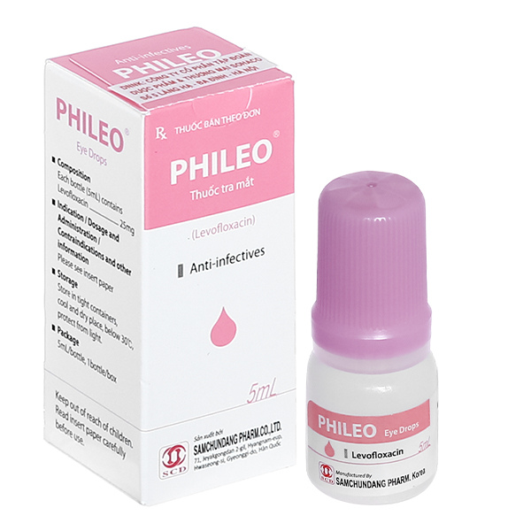 Thuốc tra mắt Phileo trị nhiễm khuẩn mắt lọ 5ml