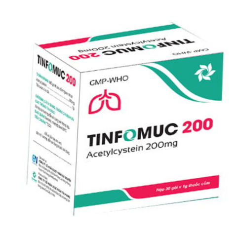 Tinfomuc 200mg hộp 30 gói