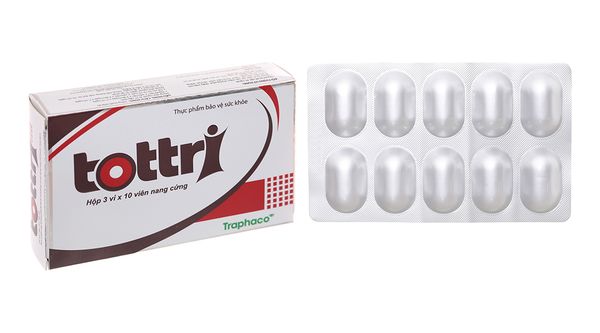 Viên uống Tottri giảm triệu chứng trĩ nội, trĩ ngoại hộp 30 viên