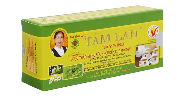 Trà túi lọc Tâm Lan Tây Ninh hỗ trợ thanh nhiệt, mát gan hộp 30 gói x 4g