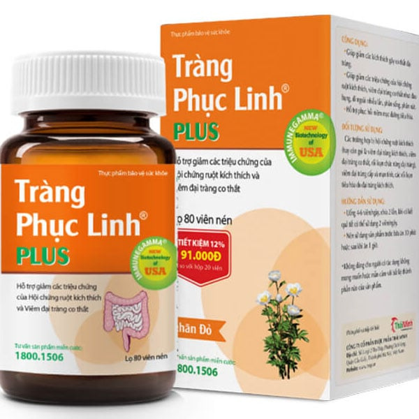 Tràng Phục Linh Plus hỗ trợ giảm hội chứng ruột kích thích hộp 80 viên