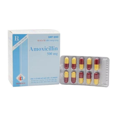 Amoxicillin Domesco 500mg trị nhiễm khuẩn (10 vỉ x 10 viên)