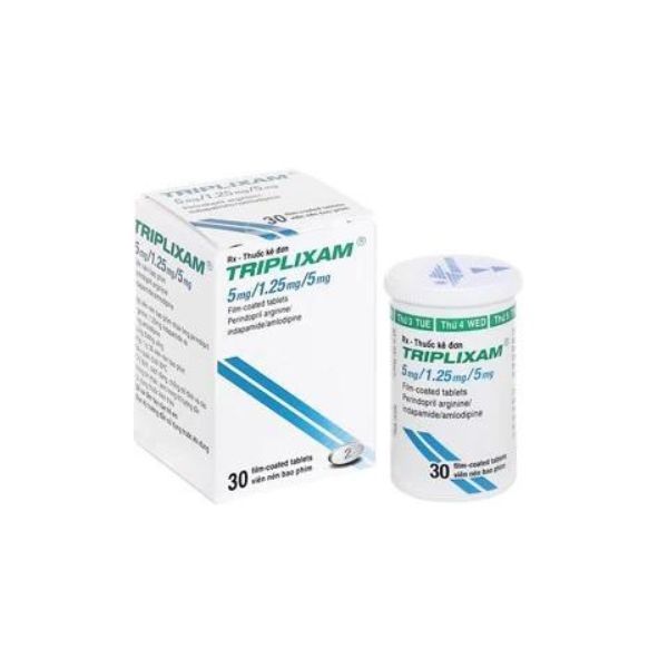 Triplixam 5mg/1.25mg/5mg trị tăng huyết áp hộp 30 viên