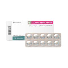 Alphachymotripsin 4200 I.U TV hộp 20 viên