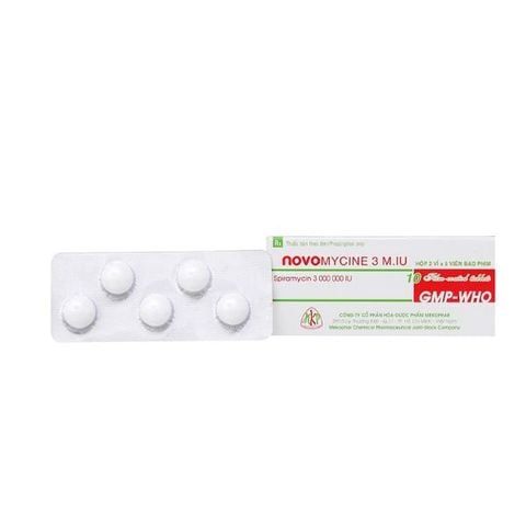 Novomycine 3M IU trị nhiễm khuẩn (2 vỉ x 5 viên)