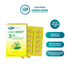 Unomint hỗ trợ giảm các triệu chứng rối loạn tiêu hóa hộp 10 viên