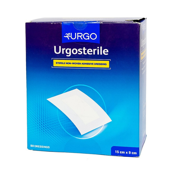 Băng cá nhân Urgosterile giúp bảo vệ vết thương (15cm x 9cm - 50 miếng)