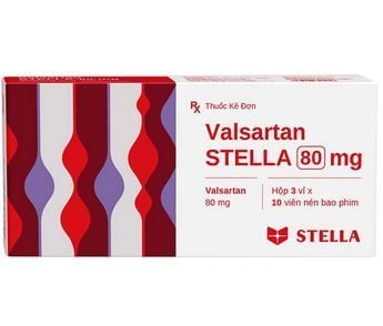 Valsartan Stella 80mg điều trị tăng huyết áp và suy tim hộp 30 viên