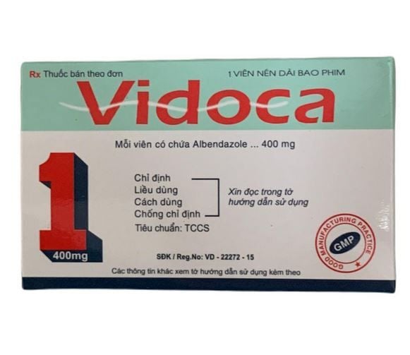 Thuốc tẩy giun Vidoca 400mg