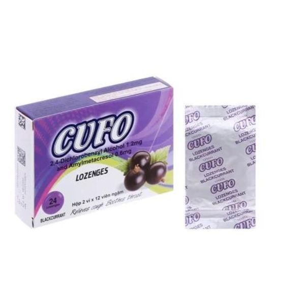 Viên ngậm Cufo trị viêm họng, đau họng (2 vỉ x 12 viên)