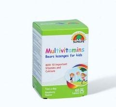 Viên ngậm Sunlife Multivitamins Bears lozenges for kids lọ 60 viên
