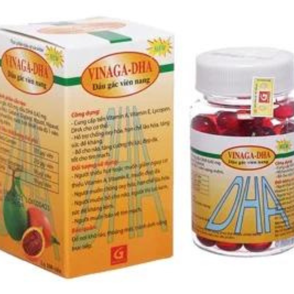 Dầu gấc Vinaga-DHA chống oxy hóa, tăng cường thị lực chai 100 viên