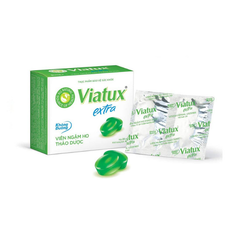 Viên ngậm ho thảo mộc không đường Viatux Extra hộp 20 viên