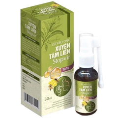 Xịt keo ong Xuyên Tâm Liên Stopvir, ngăn ngừa vi khuẩn trong họng hộp 1 lọ 30ml