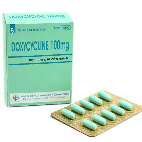 Doxycycline 100mg MKP hộp 100 viên