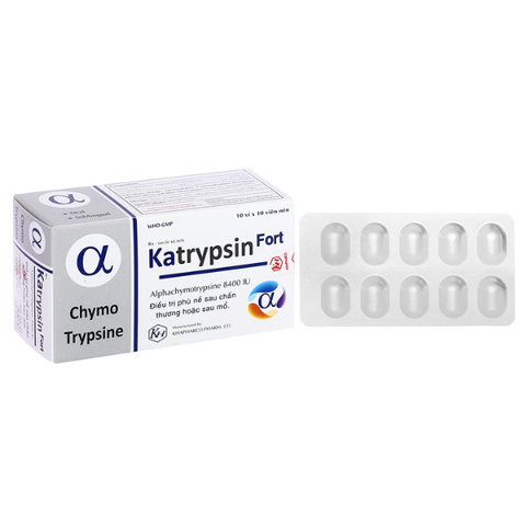 Katrypsin Fort 8400 iu hộp 100 viên
