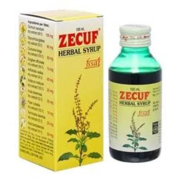 Siro Zecuf Herbal Syrup trị ho trong bệnh lý hô hấp chai 100ml