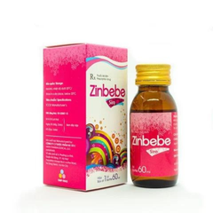 Siro Zinbebe Hataphar bổ sung và dự phòng thiếu kẽm chai 60ml
