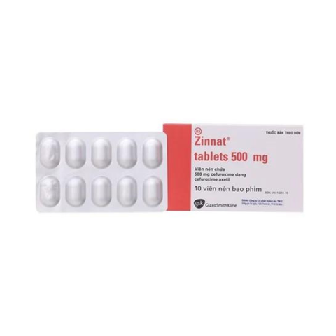 Zinnat 500mg hộp 10 viên