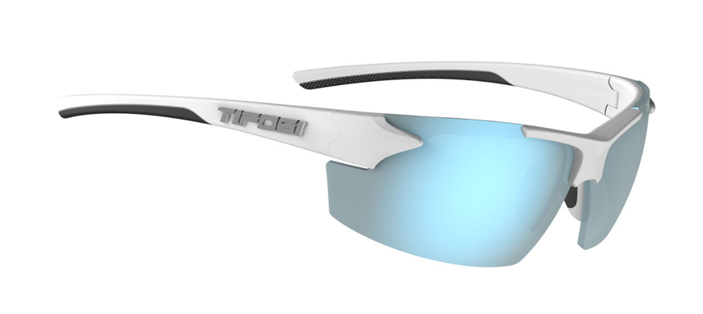 Kính mát thể thao Tifosi TRACK | WHITE / BLACK Tròng Smoke Bright Blue