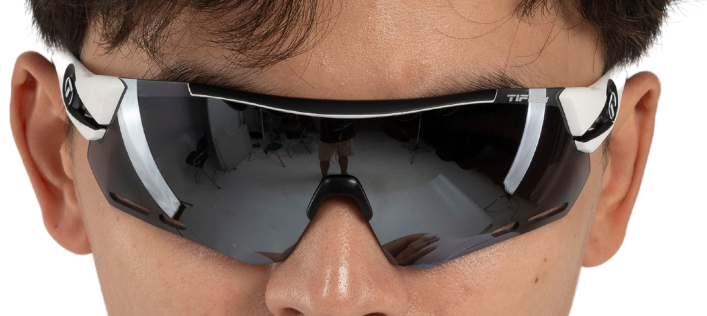 Kính mát thể thao Tifosi ALLIANT | WHITE BLACK Tròng Smoke, AC Red & Clear
