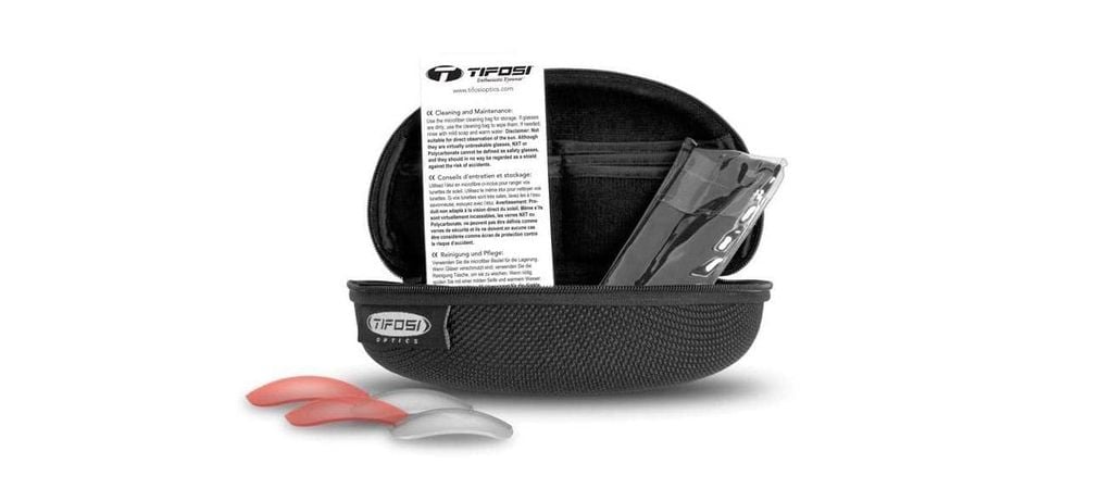 Kính mát thể thao Tifosi CRIT | MATT BLACK Tròng Smoke, AC Red & Clear