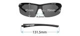  Kính mát thể thao Tifosi TRACK | WHITE / BLACK Tròng Smoke Bright Blue 