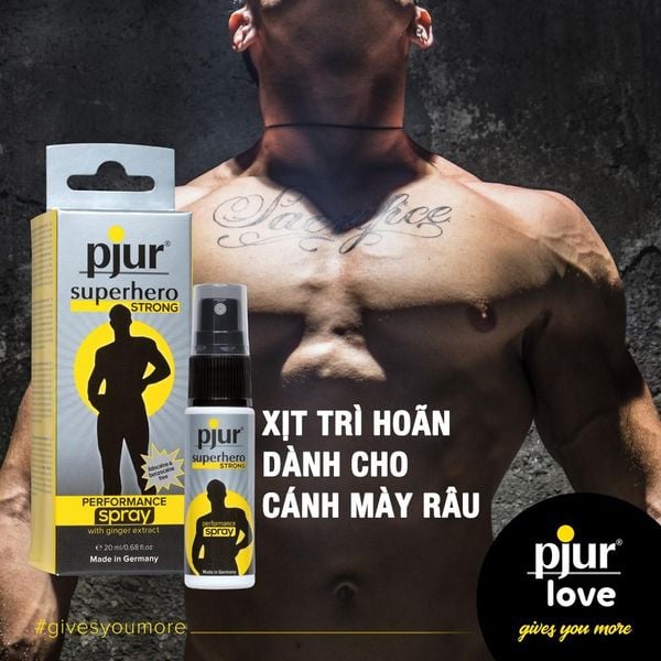 Chai Xịt Kéo Dài Thời Gian Pjur Superhero - Chai 20ml