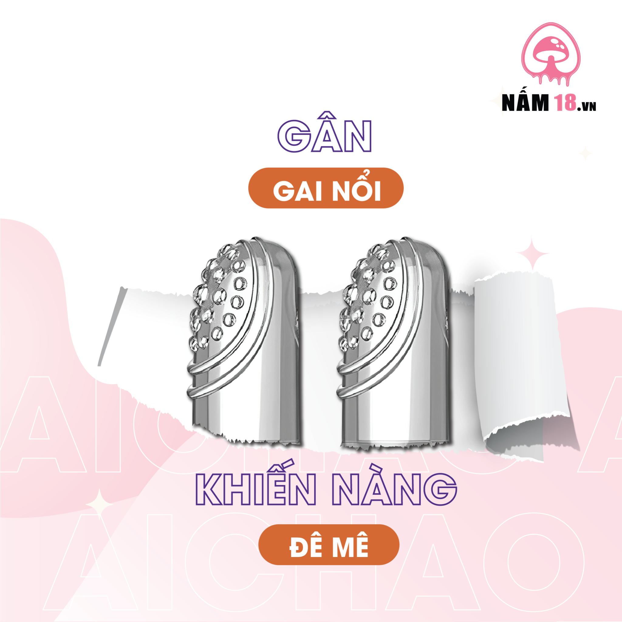  Bao Cao Su Ngón Tay Gai Lớn Aichao 2 Ngón Ngắn 