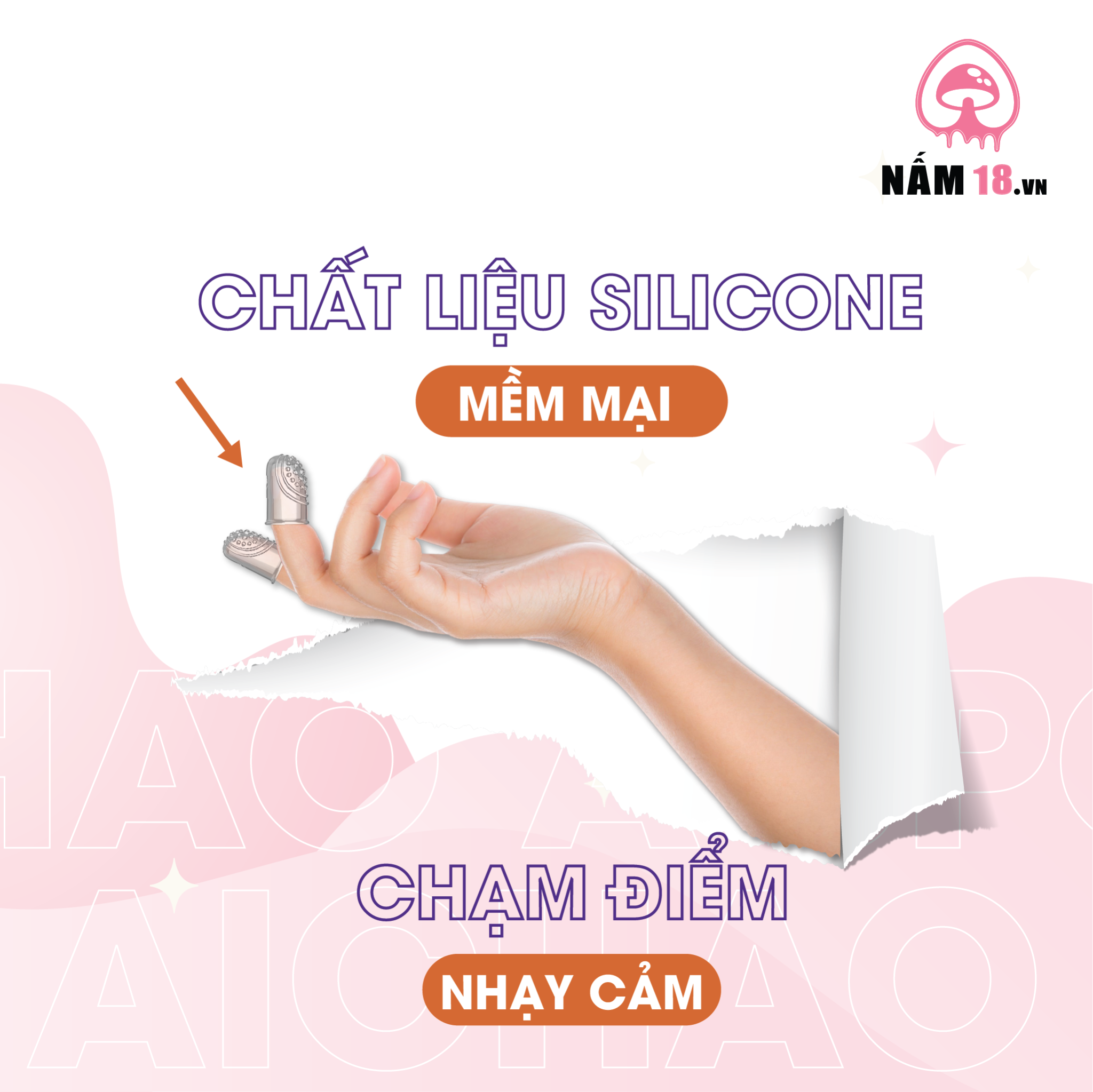  Bao Cao Su Ngón Tay Gai Lớn Aichao 2 Ngón Ngắn - Hộp 2 Cái 