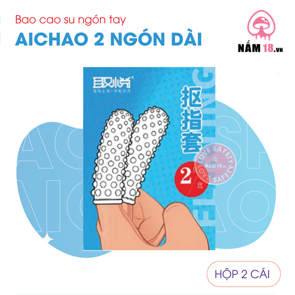 Bao Cao Su Ngón Tay Gai Lớn Aichao 2 Ngón Dài - Hộp 2 Cái