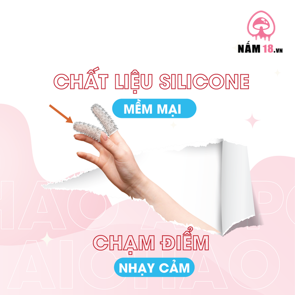 Bao Cao Su Ngón Tay Gai Lớn Aichao 2 Ngón Dài - Hộp 2 Cái