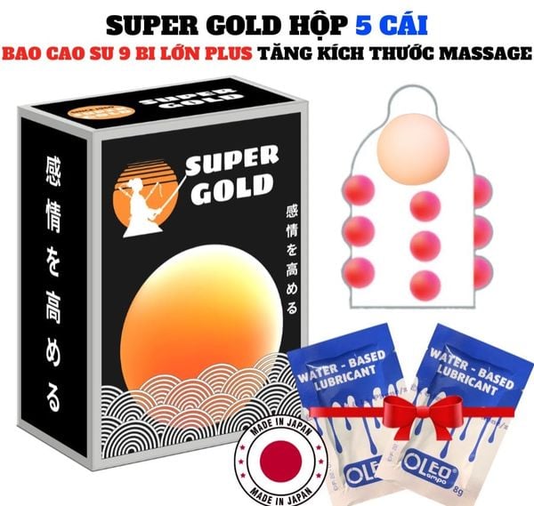 Bao Cao Su Bi Lớn Super Gold Big Ball - Hộp 2 Cái