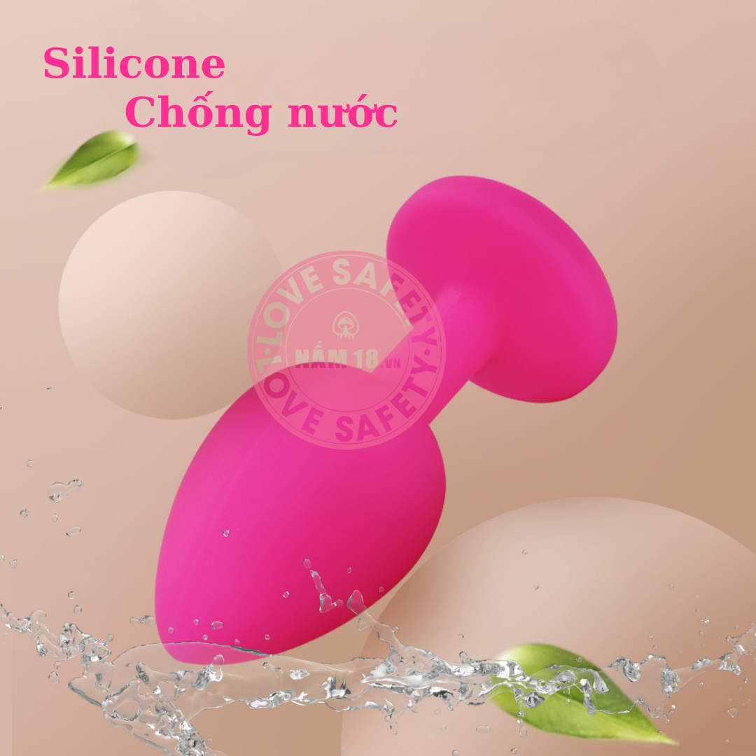  Phích Cắm Hậu Môn Silicone Đính Đá Plug2 