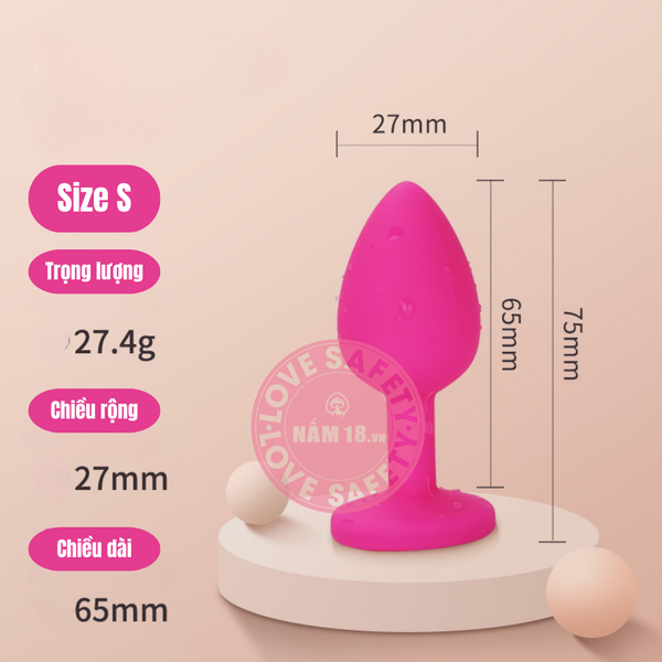 Phích Cắm Hậu Môn Silicone Đính Đá Plug2