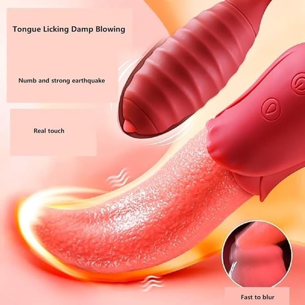 Lưỡi Rung Liếm Kết Hợp Trứng Rung Tongue - Sạc Điện