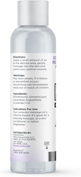 Gel Bôi Trơn Massage Promescent Hương Lavender - Chai 118ml