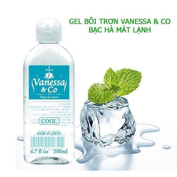 Gel Bôi Trơn Cấp Ẩm Vanessa & Co Cooling Mát Lạnh - Chai 200ml