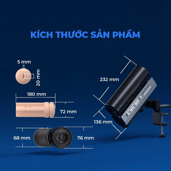  Âm Đạo Giả Lovense Solace Pro Điều Khiển App 