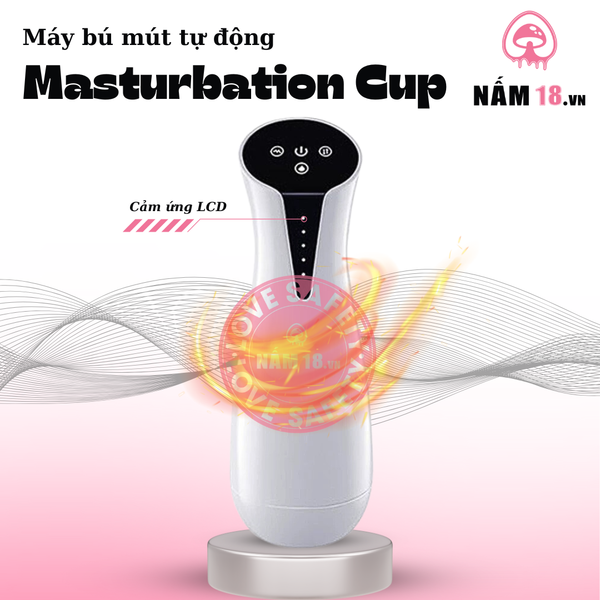 Âm Đạo Giả Masturbation Cup Tỏa Nhiệt Rung Bú