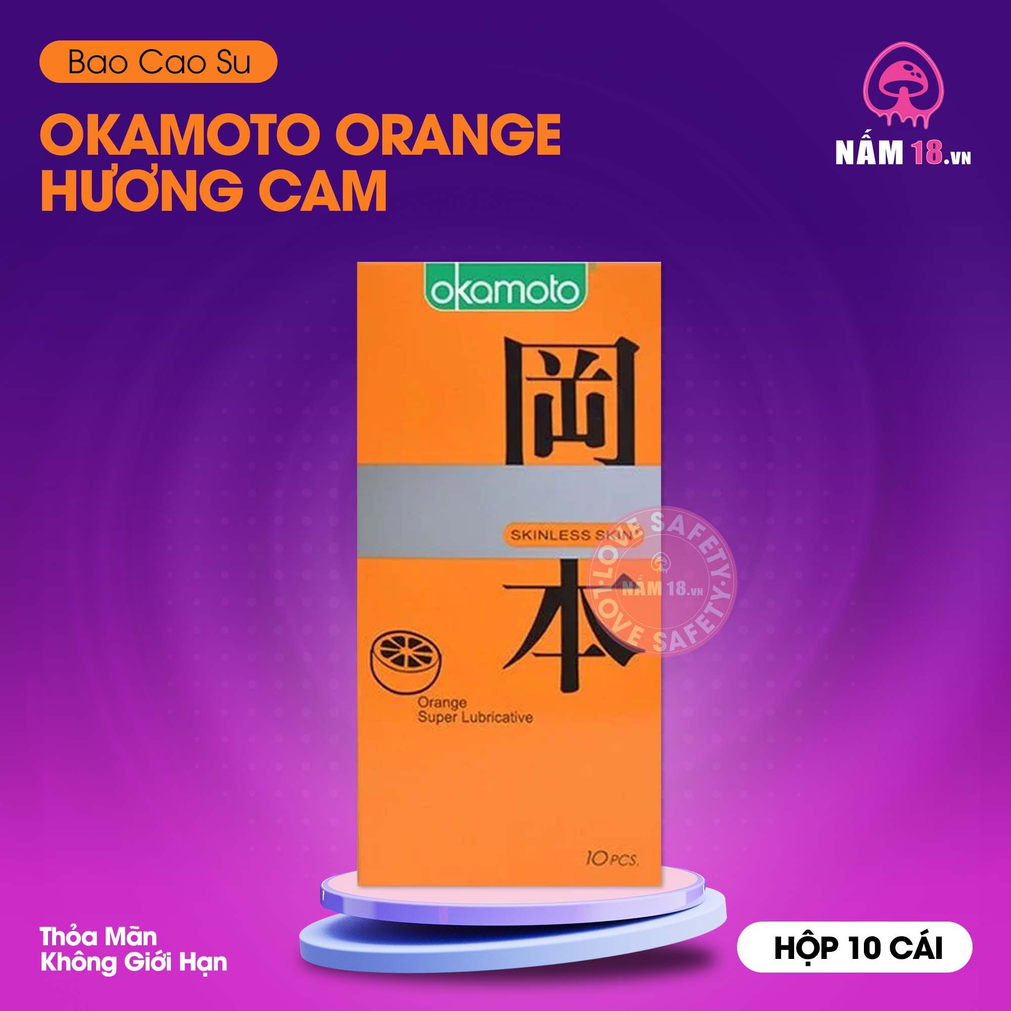  Bao Cao Su Okamoto Orange Hương Cam 